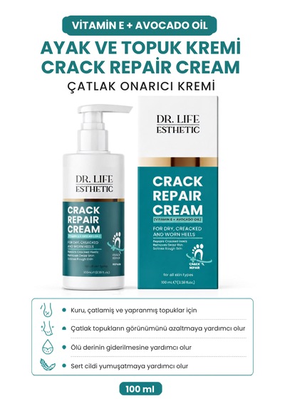 Lifeesthetic Ayak Ve Topuk Çatlak Kremi 100 Ml Yoğun Nemlendirici & Bakım Kremi
