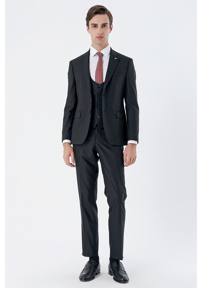 İmza Siyah Mono Yaka Çift Yırtmaç Yelekli 6 Drop Slim Fit Dar Kesim Basic Takım Elbise 1001240186-siyah Siyah İmza Siyah Mono Yaka Çift Yırtmaç Yelekli 6 Drop Slim Fit Dar Kesim Basic Takım Elbise 1001240186-siyah Siyah