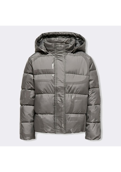 Only Kogmercedes Life Allover Print Çocuk Gri Mont 15327417-des Gri