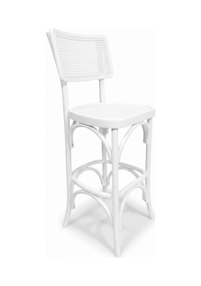 Sofa Ahşap Bar Sandalyesi Beyaz