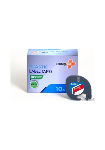 Ecotagplus Dymo Letratag Muadili Plastik Serit Etiket Kırmızı 10 L...