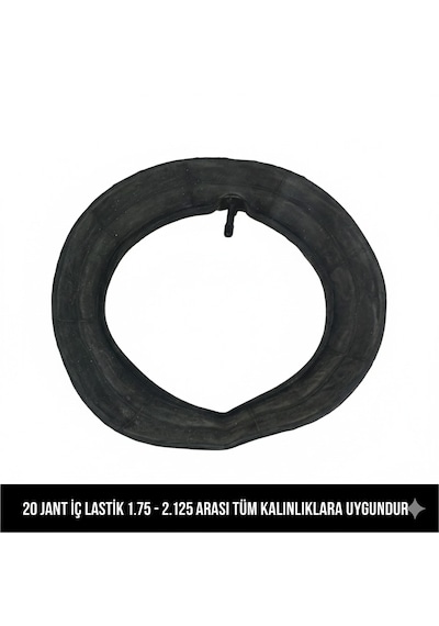 Güçlü Bisikletmotosiklet 20 Jant İç Lastik - 20x1.75 / 2.125 Uyumlu - Oto Valf Kalın Sibop Bisiklet İç Lastiği
