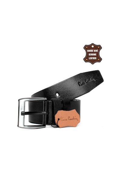 Pierre Cardin Pc452 Erkek 4,5 Cm Hakiki Deri Kemer Siyah-siyah Siyah
