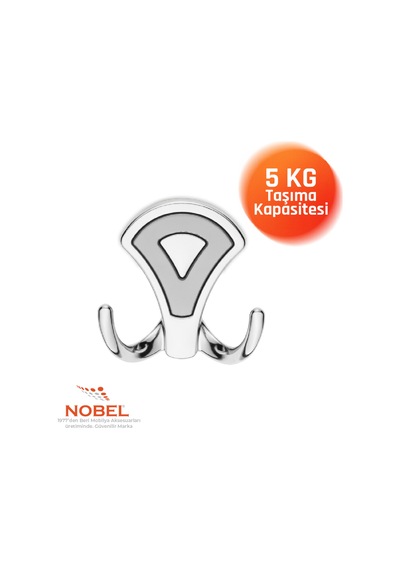Di Lay Askı, Metal Vestiyer Askısı, Krom Matkrom, Duvar Ve Dolap Askılığı 5'li Set Vidalı Krom Krom