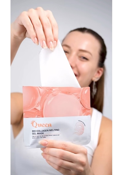 Bio Collagen Melting Gel Mask Kolajen & Hyaluronik Asit Nemlendirici Yüz Maskesi 2'li Paket