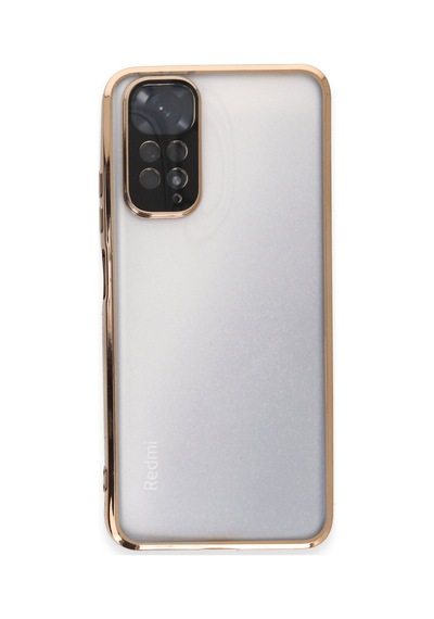Xiaomi Redmi Note 11 Uyumlu Kılıf Lensli Silikon - Gold