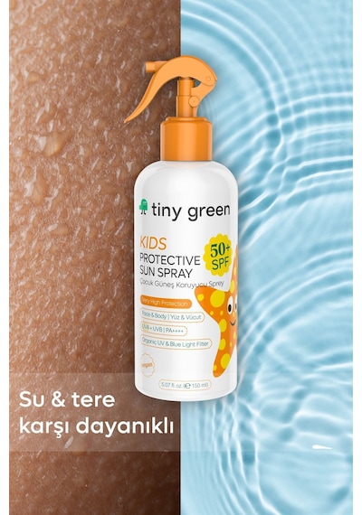 Tiny Green Spf 50+ Yüz & Vücut için Bebek & Çocuk Güneş Spreyi 150 ML