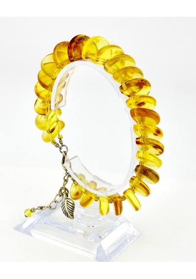 Kehribar Bayan Bileklik Özel Tasarım Ambergold Blk23-62 Çok Renkli