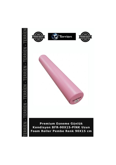 Premium Esneme Günlük Kondisyon Bfr-90x15-pink Uzun Foam Roller Pembe Renk 90x15 Cm