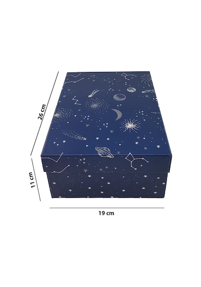Gıpta Cosmıc Dikdörtgen Hediyelik Boş Kutu No:4 - 19cmx26cmx11cm