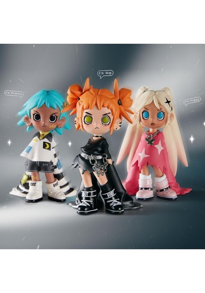 Pop Mart Lil Peach Riot Loading Figür Koleksiyonluk Aksiyon Figürleri, 1 Parça, Rastgele Model, Anime Art Toy Biblo