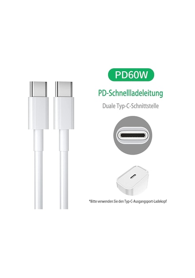 Huawei Matebook Pro Uyumlu /d/e/d14/d15/13 Usb-c Usb-c 20v/3a 65w 2 Metre Hasır Örgülü Şarj Kablosu Beyaz