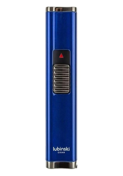 Lubinski Cigar Slim Cetvelli Ve Sehpalı Çift Torch Puro Çakmağı Mavi Çok Renkli