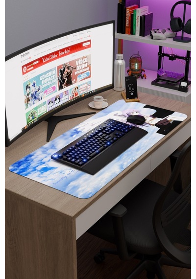 Angel Beat S Anime V1 - 90x40 Xxl Gaming Kauçuk Kaymaz Taban Mouse Pad Fare Altlığı