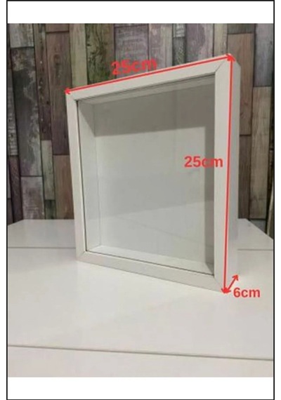 Anı Çerçevesi Söz Nişan Çiçeği Kutu Tasarımı 25x25 Cm