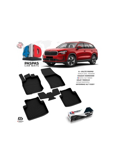 S-dizayn Skoda Kodiaq 4d Havuzlu Paspas 2024 Üzeri A+ Kalite
