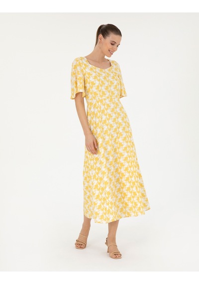 Pierre Cardin Kadın Sarı Elbise Dokuma 50283663-vr044 Sarı