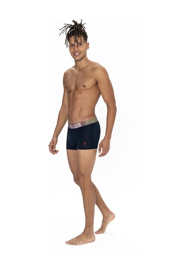 U.s. Polo Assn. Erkek Siyah - Gri Melanj - Lacivert 3 Lü Boxer Siyah - Gri Melanj - Lacivert