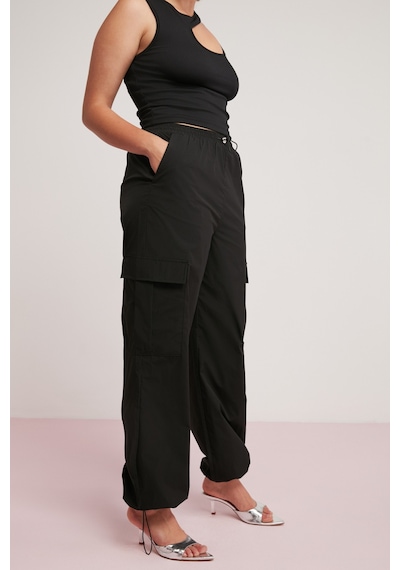 ETHIQUET AVALONBB Kadın Relaxed Fit Beli Ve Paçası Lastikli Stoperli Kargo Cepli Siyah Büyük Beden Pantolon ETHIQUET AVALONBB Kadın Relaxed Fit Beli Ve Paçası Lastikli Stoperli Kargo Cepli Siyah Büyük Beden Pantolon