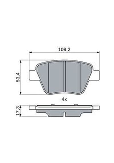 Vw Golf 6 1.6 2008-2012 Bosch Arka Balata N11.1186