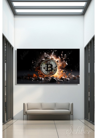 Yatay Kanvas Tablo Tekli Ofis Broker Bankacılık Yatırım Kripto Para Bitcoin Borsa Forex 2907