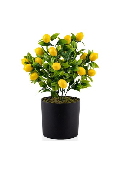 Siyah Saksıda Yapay Limon Demet