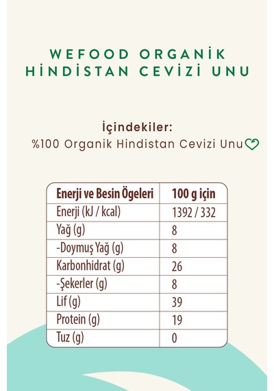 Organik Hindistan Cevizi Unu 320 Gr 2'li Diğer