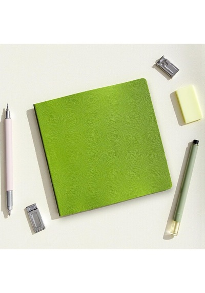 Defter, Noktalı Not Defteri Pu Deri Not Defteri 16,5x16,5 Cm, 96 Yaprak 192 Sayfa , 90 Gr Ivory Kağıt, Esnek Çok Renkli