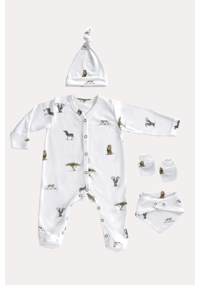 Mama Padre Leon Cebra Yenidoğan Mini Set - 4 Parça Renkli - 861046927 Renkli