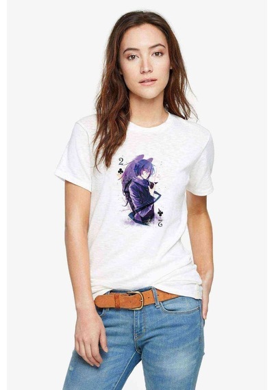 Anime Tokyo Ghoul Anteiku Baskılı Beyaz Kadın Tshirt (534307389)