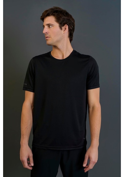 Maraton Regular Erkek Bisiklet Yaka Siyah T-shirt Siyah
