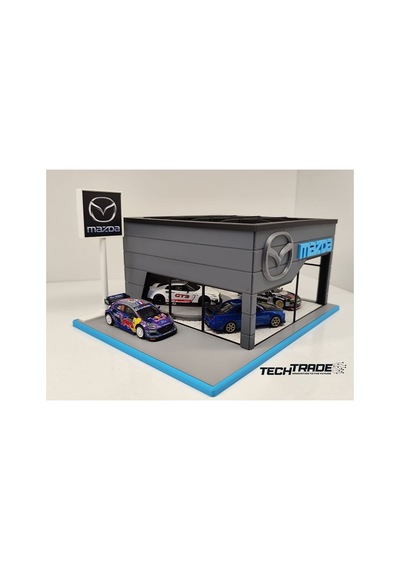 Mazda Diecast Showroom Garaj Diorama 1:64 Ölçek