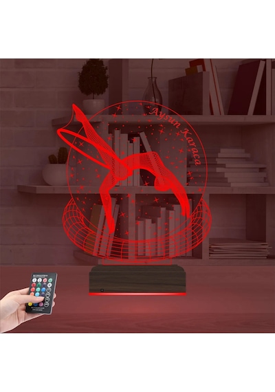 Luvivia Jimnastik Jimlastik Kişiye Özel 3d Lamba - Masa Gece Lambası Şeffaf