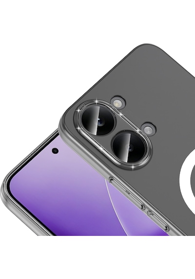 Xiaomi Poco X8 Pro Max Kamera Korumalı M-safe Şarj Özellikli Şeffaf Zore London Sert Pc Kapak
