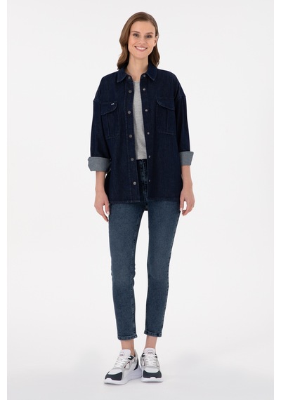U.s. Polo Assn. Kadın Mavi Gömlek Jean 50291123-dn0022 Çok Renkli