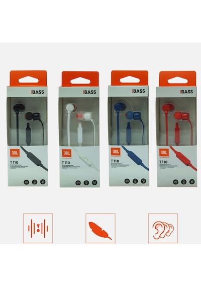 JBL T110 Kablolu Kulak İçi Bas Spor HIFI Kulaklık