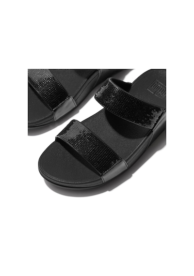 090 All Black Espadril / Keten Kadın Jf2 Fitflop Lulu Sequın Slıdes 090 All Black Siyah