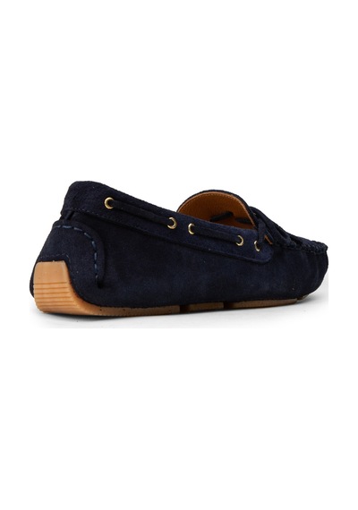Deery Kadın Hakiki Süet Lacivert Loafer Ayakkabı - Dl505zlcvc01