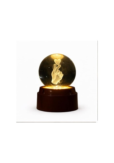 Deinhaus 3d Kristal Küre Gece Lambası, Parmak Kalp Tasarımlı, Led Aydınlatmalı, Ahşap Tabanlı, Romantik Hediye Çok Renkli Deinhaus 3d Kristal Küre Gece Lambası, Parmak Kalp Tasarımlı, Led Aydınlatmalı, Ahşap Tabanlı, Romantik Hediye Çok Renkli
