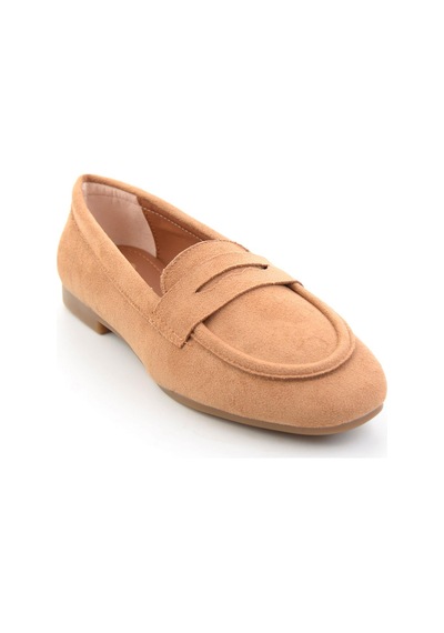 Taba Süet Kadın Loafer Ayakkabı K01745877072