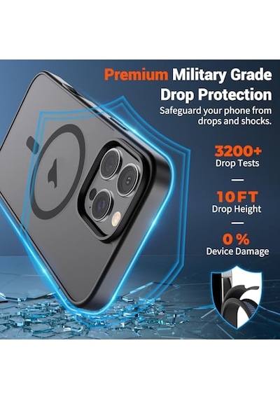 Pro Max Kılıf Magsafe İle Uyumlu Askeri Sınıf Düşme Koruması Ince Manyetik Darbeye Dayanıklı Telefon Kılıfı Diğer