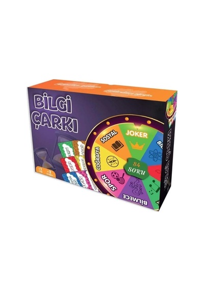 Bilgi Çarkı Eğitici Ve Eğlenceli 84 Soru Kartlı Genel Kültür Ve Zeka Kutu Oyunu
