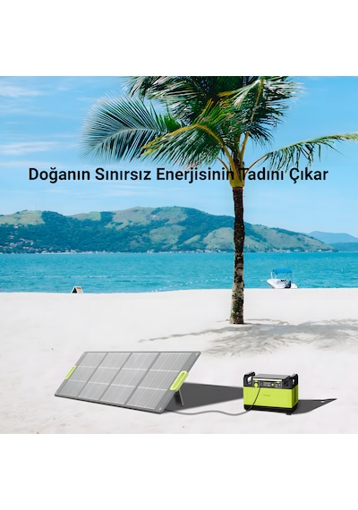 Cepini 200W Katlanabilir Güneş Paneli - Monokristal %23 Yüksek Verim - Profesyonel Güç İstasyonları İçin XT60 ve MC4 Çıkışlı Taşınabilir Solar Panel