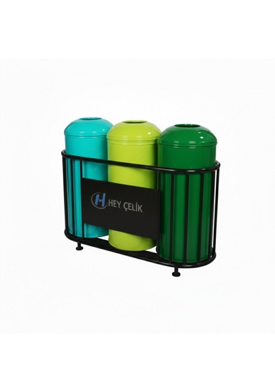 3 Lü Sıfır Atık Geri Dönüşüm Ünitesi Gd-010 Metal Atık Ayrıştırma Sistemi Hey Çelik 3 Lü Sıfır Atık Geri Dönüşüm Ünitesi Gd-010 Metal Atık Ayrıştırma Sistemi Hey Çelik