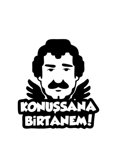Müslüm Gürses Silüet Araba Sticker 17x17 Cm Siyah