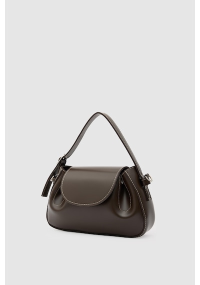 Shule Bags Lover Oval Çapraz Çanta Kahve Kahve