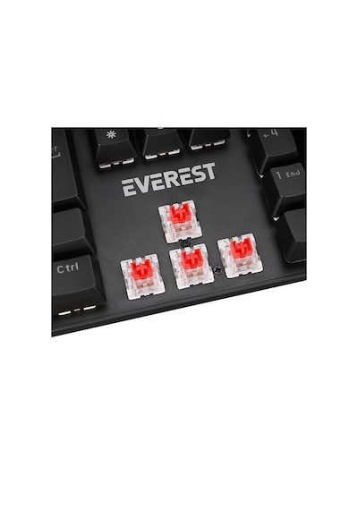 Everest Kb-mk1 Lumos Siyah Usb Rainbow Aydınlatmalı Red Switch Full Anti-ghosting Mekanik Gaming Oyuncu Klavye