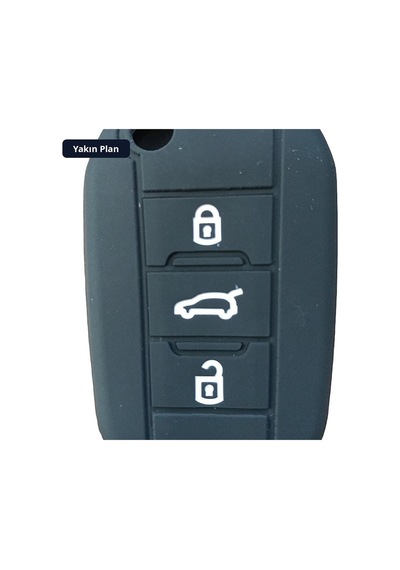 Trobus Peugeot 301 Uyumlu Anahtar Kumanda Kılıfı Katlanır Siyah
