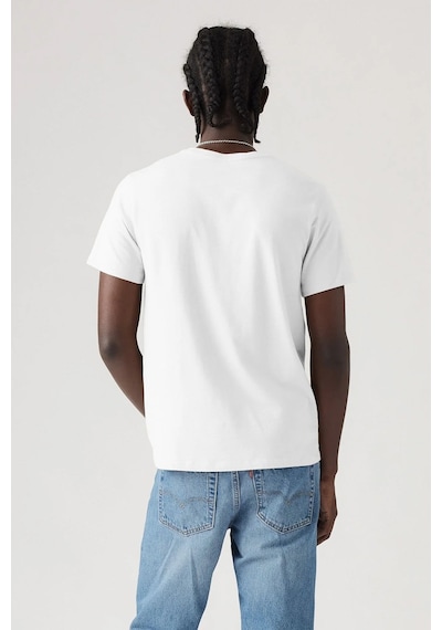 Levi's Erkek Bisiklet Yaka Düz Beyaz Cepli Relaxed The Pocket Tişört - 001tt0001 001