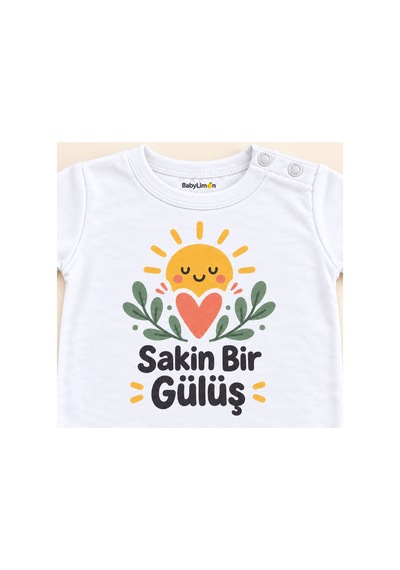 Babylimon Sakin Bir Gülüş Beyaz Kısa Kollu Çıtçıtlı Bebek Zıbını Beyaz - Sakin Bir Gülüş - 928161971 Beyaz - Sakin Bir Gülüş